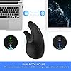 Wireless-Bluetooth-Ergonomic-Mouse-Jelly-Comb-24G-Wireless-Bluetooth-40-Dual-Mode-Vertical-Mouse-with-3-Adjustable-DPI-10001600-2400-Black Wireless Bluetooth Ergonomic Mouse, Jelly Comb 2.4G Wireless + Bluetooth 4.0 Dual-Mode Vertical Mouse with 3 Adjustable…