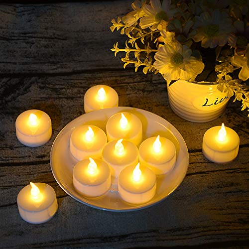 125 Pack LED Flameless Tea Light Candles, Battery Tea Light Candles, Warm White Realistic Flickering Bulb Light for Weeding, Votive, Patry, Home - Thumbnail 4