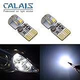 194 LED Bulb White Canbus Error Free T10 W5W 168 2825 Bulbs for 12V Dome Side Marker License Plate Wedge Interior Lights(Pack of 2)