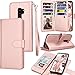 Tekcoo Galaxy S9 Plus Case, S9+ PU Leather Wallet Case, Luxury Credit Card Holder Carrying Folio Flip Cover [Detachable Hard Case] Kickstand - Rgold