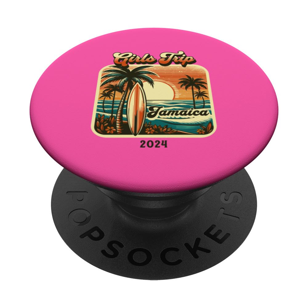 Jamaica 2024 Girls Trip Paradise Tee PopSockets Swappable PopGrip