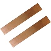 Pure Copper Anode Sheet 2Pcs 99.95% Purity Copper Electrode Strip for Copper Electroplating and Jewelry Plating 0.04''x1''x6''(1mmx25mmx150mm)