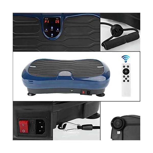Triclicks-Vibration-Exercise-MachineUltra-Slim-Vibration-Plate-Power-TrainerMotor-Vibration-Plate-180-Levels-Bluetooth-Speaker-Remote-Control-2-Loop-Bands-USB-Music-Player Triclicks Vibration Plate Exercise Machine Vibration Platform Machine for Home Fitness Training, Full Body Workout…