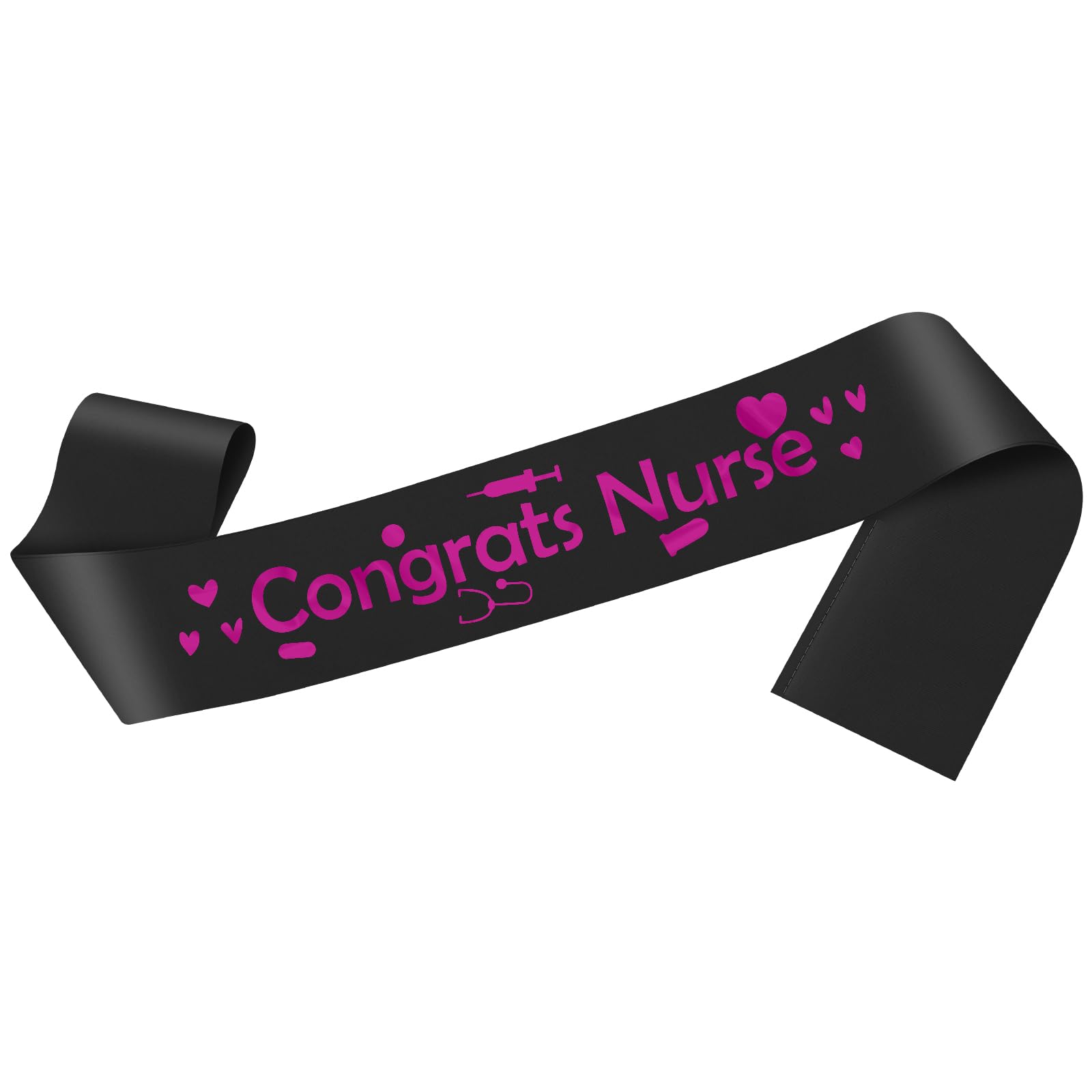 Nurse Graduations Sash Nursing Graduation Gifts for Women Black Sash with Rose Red Foil Congrats BSN RN Graduation Decor Class of 2025 Party Supplies Nursing Appreciation Practitioner Gift