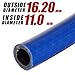 20Ft 6AN AN6 Push Lock Oil Gas Fuel Hose Blue + 10pcs 6AN Hose Fitting Kit Blue+Red