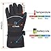 Heated Gloves Waterproof Ski Thermal Gloves For Men Women Hand Warm,Winter Rechargeable Heated Gloves,3M Thinsulate Thick Warm Heated Gloves Skiing Snow Gloves Touch Screen Anti-Slip For Cold Weather
