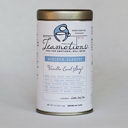 Achieve Clarity – Vanilla Earl Grey Tea by Teamotions Tea, 2.5oz Tin