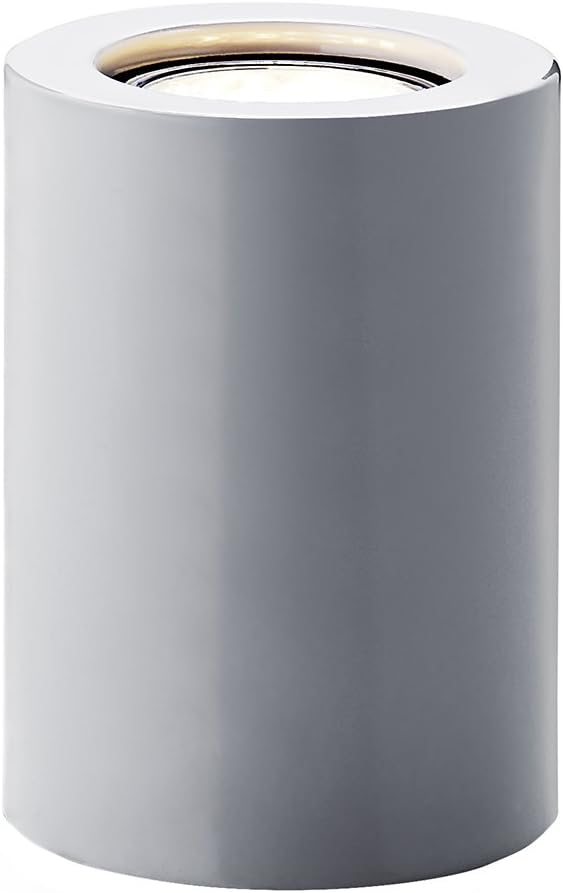Happy Homewares Small and Contemporary Grey Gloss LED Table/Floor Lamp Uplighter