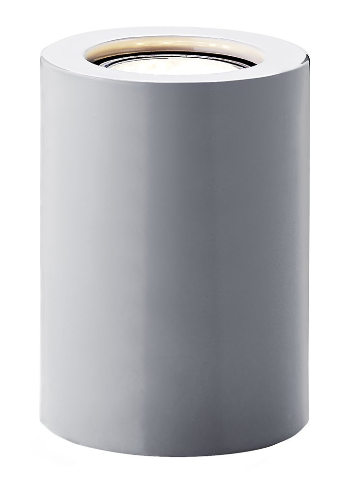 Happy Homewares Small and Contemporary Grey Gloss LED Table/Floor Lamp Uplighter