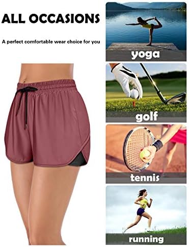 BLEVONH Women Drawstring Waist Athletic Running Shorts with Liner Inner Pocket 7 51J3yFeWQ9L. AC