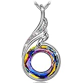 StyleJella "Rise From the Ashes Phoenix Necklace Made with Crystals from Austria,Symbol of Luck and Renewal, Rhinestone Pendent Necklace Wedding Birthday Jewelry Gift