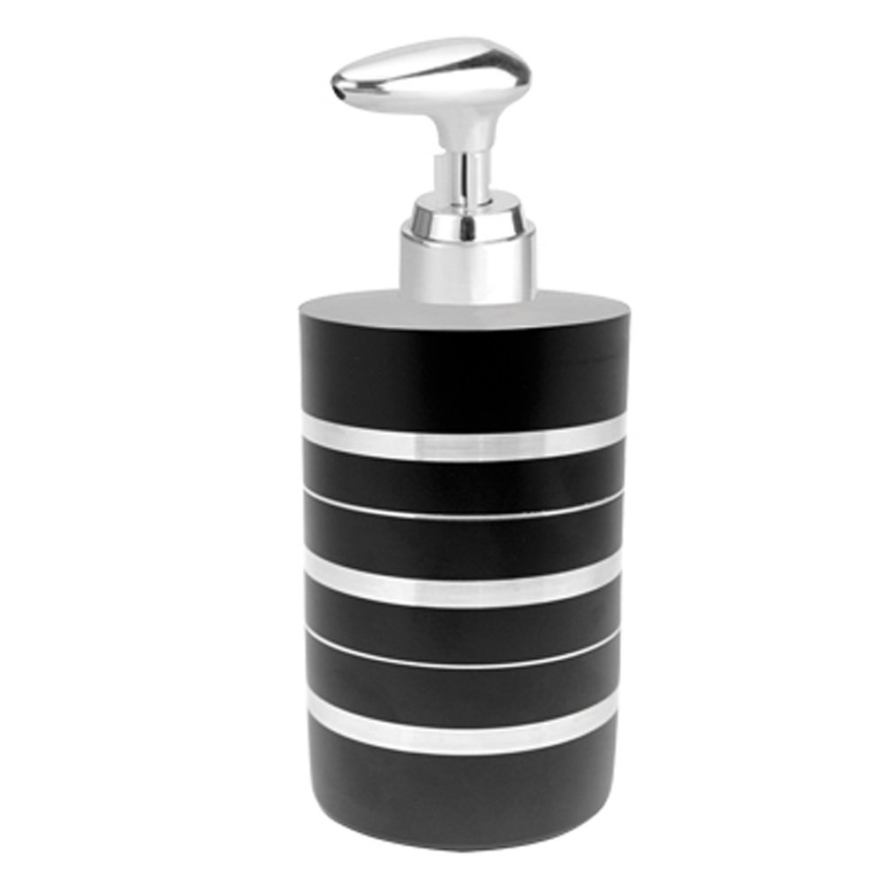 MSV stainless Steel Stendal Soap Dispenser, Black/Silver, 450 ml, 2 Piece