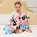 DRMOOD Pig Plush Pillow,Cute Stuffed Animal Pillows for Kids Super Soft Plush Toys for Sleeping,Bed,Couch,Chair,Home Decor,Pink,18.5 inch