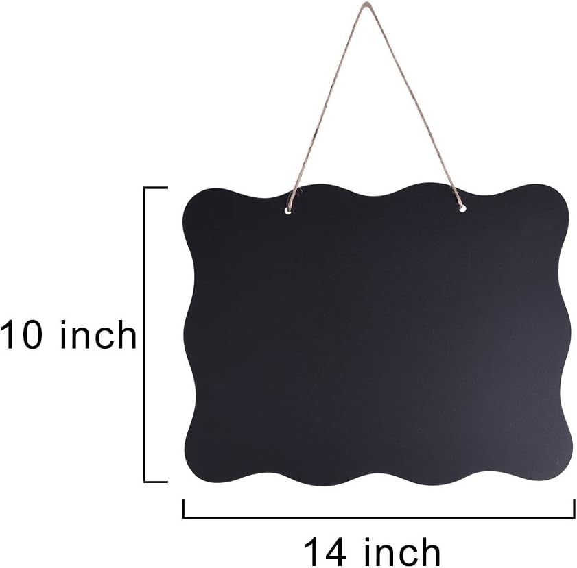 AUSTOR 10x14 Inch Double Sided Erasable Chalkboard Signs Message Board with Hanging String and Cleaning Cloth, 2 Pack : Office Products