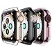 [3 Pack] L K Case for Apple Watch 40mm Series 4 with Built-in TPU Screen Protector All-Around Ultra-Thin Protective Case HD Clear TPU (Clear, Black, Rose Gold)
