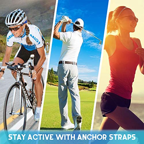 Sunglass Glasses Strap - 2 Pack Sport Eyewear Retainer - Anti Slip Fast Drying - Fits All (Black) - Thumbnail 2