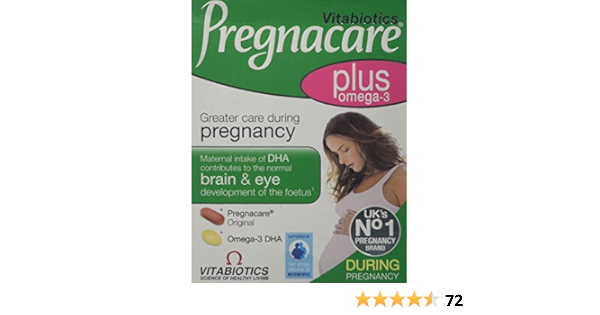 Amazon Com 2 Packs Vitabiotics Pregnacare Plus Omega 3 56 Tablets Total 112 Tablets Capsules By Vitabiotics Health Personal Care