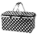 Picnic Basket Bag, Iwotou Insulated Folding Cooler Picnic Basket Bag (black)