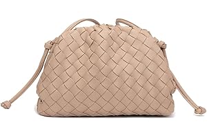 BRYCTSISEN Woven Clutch Purse for Women Fashion Small Square Handbag Vintage Premium Bag PU Leather Handmade Bag