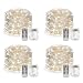 YIHONG 4 Set Fairy Lights Battery Operated Christmas String Lights with Remote Timer for 8 Modes Twinkle Lights 16.4 feet 50 LED Firefly Lights -White
