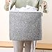 Prandom Large Foldable Cube Storage Baskets Bins 13x13 inch [3-Pack] Fabric Linen Collapsible Storage Bins Cubes Drawer with Cotton Handles Organizer for Shelf Toy Nursery Closet Bedroom(Gray)