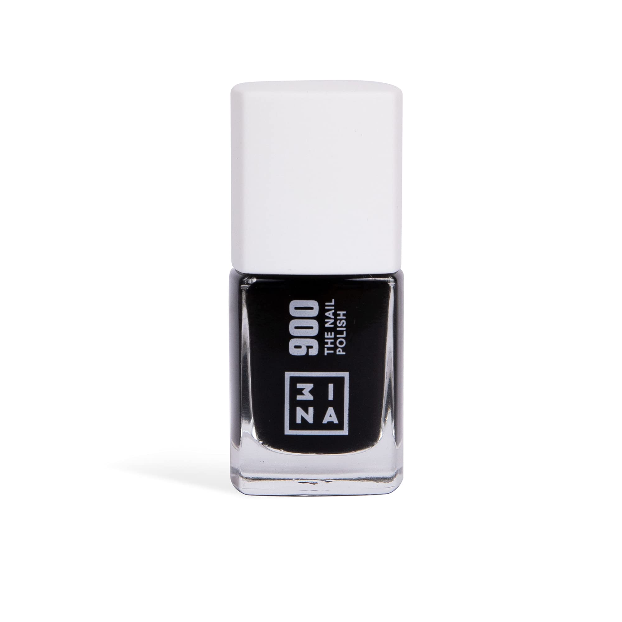 3INA MAKEUP - The Nail Polish 900 - Black Nail Polish with Longwearing Formula - Gel Nail Polish Effect of Intense Color - Glossy & Smooth Finish Fast Drying Nail Polish - Vegan - Cruelty Free