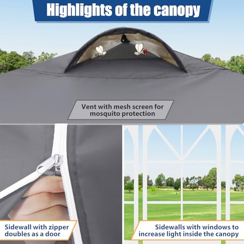 COBIZI 10x10 Pop Up Canopy Tent Review: Portable Gazebo with Removable Sidewalls image 28
