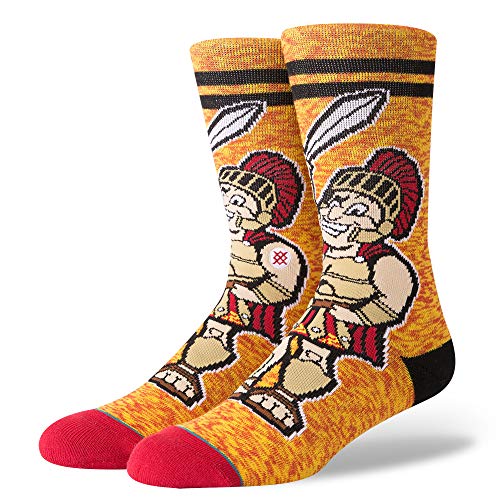 M558C18TOM Men's Tommy Trojan Character Sock, Cardinal - Large (9-12)