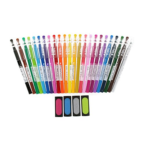 Pilot FriXion Erasable Gel Ink Pens, 0.7mm, Assorted Colors, 24/Pack