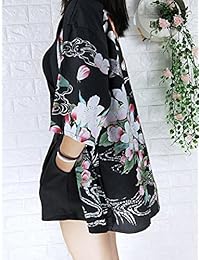 Kimono de manga 3 4 para mujer, estilo japonés, tallas S-XL