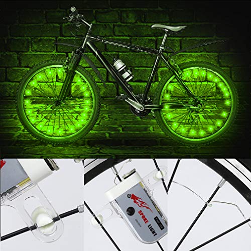 TINANA LED Bike Wheel Lights Ultra Bright Waterproof Bicycle Spoke Lights Cycling Decoration Safety Warning Tire Strip Light for Kids Adults Night Riding -1Pack (White)