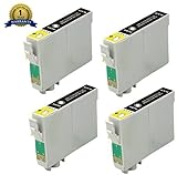 4 Pack Elite Supplies ® Remanufactured Inkjet Cartridge Replacement for #79 T079 T0791, Epson Stylus Photo, Epson Artisan replacement ink, Epson T079120 Black, Works With Epson Artisan 1430, Epson Stylus Photo 1400 (4 Black)