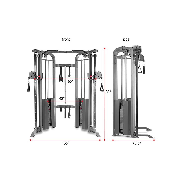 XMark Home Gym Functional Trainer Cable Machine, Dual Adjustable Pulley