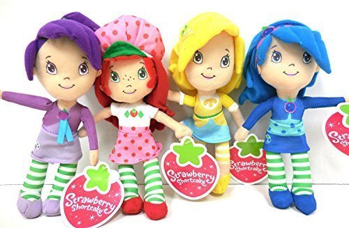 Strawberry Shortcake Plush and Friends Blueberry Muffin, Plum Pudding, Lemon Meringue 8.5 Inches