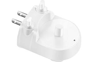 BEIBIJIA Wall Outlet Charger for Oral-B Electric Toothbrush | Direct Plug-in Base for Pro 1000/3000/5000, Genius 6000, iO3/iO4/iO5 & Braun Series 3/5/8 | IPX7 Waterproof (Hygienic White) (Direct plug-in style)
