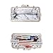 LOVEVOOK Evening Bag Clutch Purse for Wedding with Rhinestones Silver