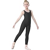 YgneeDom Kids Girls Sleeveless Tank Unitards One Piece Stretchy Spandex Full Body Leotard Bodysuit Dance Costumes