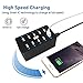 SonRu 10 Ports USB Wall Charger, 60W 12A USB Multiple Charging Station Desktop Rapid Charger