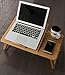 THY COLLECTIBLES Multi Function Bamboo Lapdesk Table Laptop Stand Breakfast Trays Bed Serving Tray with Adjustable Legs 21 5/8″ L x 13 3/4″ Wthumb 1