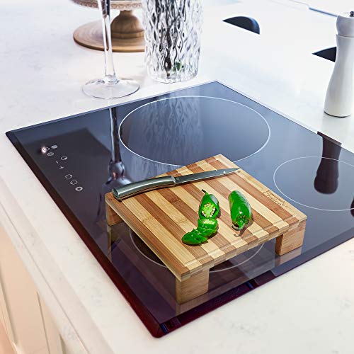 Prosumer's Choice Bamboo Cutting Board and Single Burner Stovetop Cover Cheese Platter - Thumbnail 5