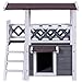 Tangkula Cat House 2 Story Wood Outdoor Weatherproof Pet Kitten Condo Shelter