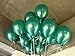 Lokman 12 Inch Metallic Dark Green Balloons, Mother's day Easter Day Balloons, Party Suppiles for Birthday, Baby Shower, Wedding, Halloween, Christmas, 100 Piece