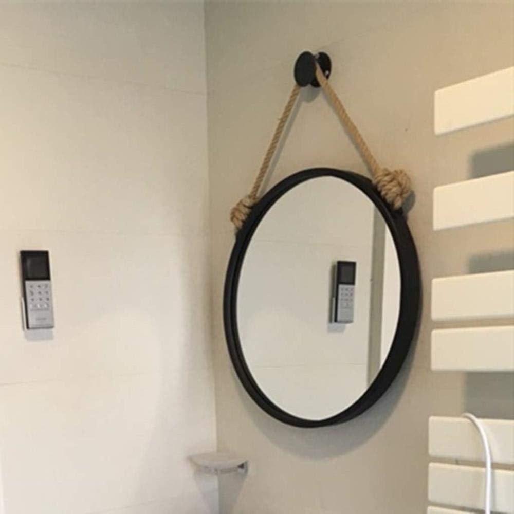 Washrooms Qivor Wall Mounted Metal Round Vanity Mirrors Vintage Hemp Rope Hanging Large Hd Wall Mirror For Entryways Living Rooms Diameter 30 80cm Gold 40cm Bathroom Color Gold Size 50cm Home Hallway Furniture Urbytus Com
