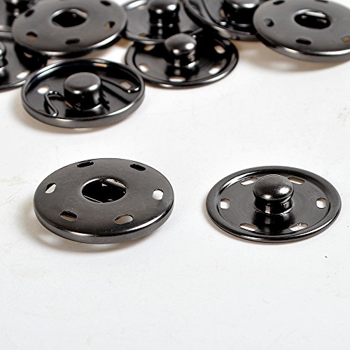 Gunmetal Black 25/30mm 20pcs Sew On Metal Snap Fasteners Press Studs Sewing Buttons (30mm)
