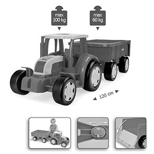 Wader XXL Gigant Traktor g Frontlader incl Anhänger Handwagen Trekker mit Hänger – Bild 4