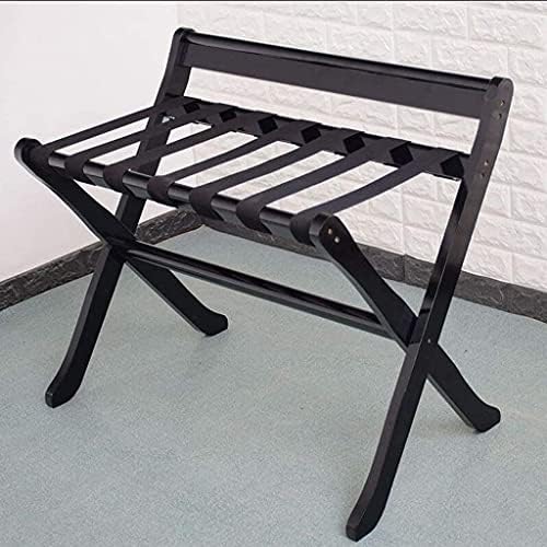 Hotel Luggage Rack Solid Wood Folding Luggage Rack Shelf, Clothes Shoes