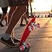 Enkeeo 22 Inch Plastic Cruiser Skateboard with Sturdy Deck 4 PU Casters for Kids, Youths and Adults, Red