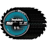 Makita B-61656-10 24T Carbide-Tipped Max Efficiency Circular Saw Blade, Framing, 7-1/4"