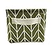 Mziart Geometric Pattern Small Storage Basket with Handle, Foldable Cotton Fabric Storage Organizer Box Cubes Bins for Nursery Babies Room (Green Arrows)