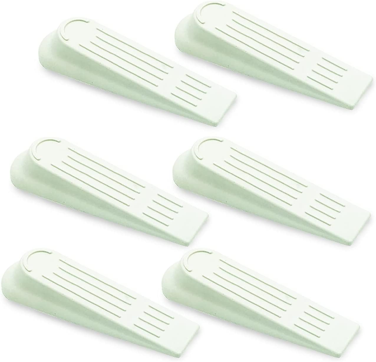 Keep it Handy 6pk White Door Wedge Rubber Door Stop | Door Stoppers for Floor | Heavy Duty | Ideal for Home and Office